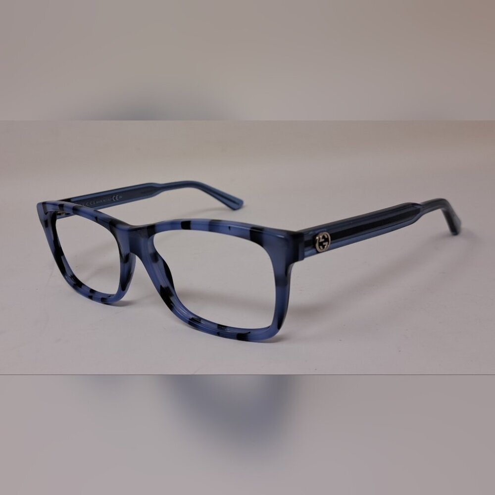 Gucci Eye Glasses Frames Blue Black Italy Square GG 3765 YV5 53mm 53-15-140 - Picture 2 of 16